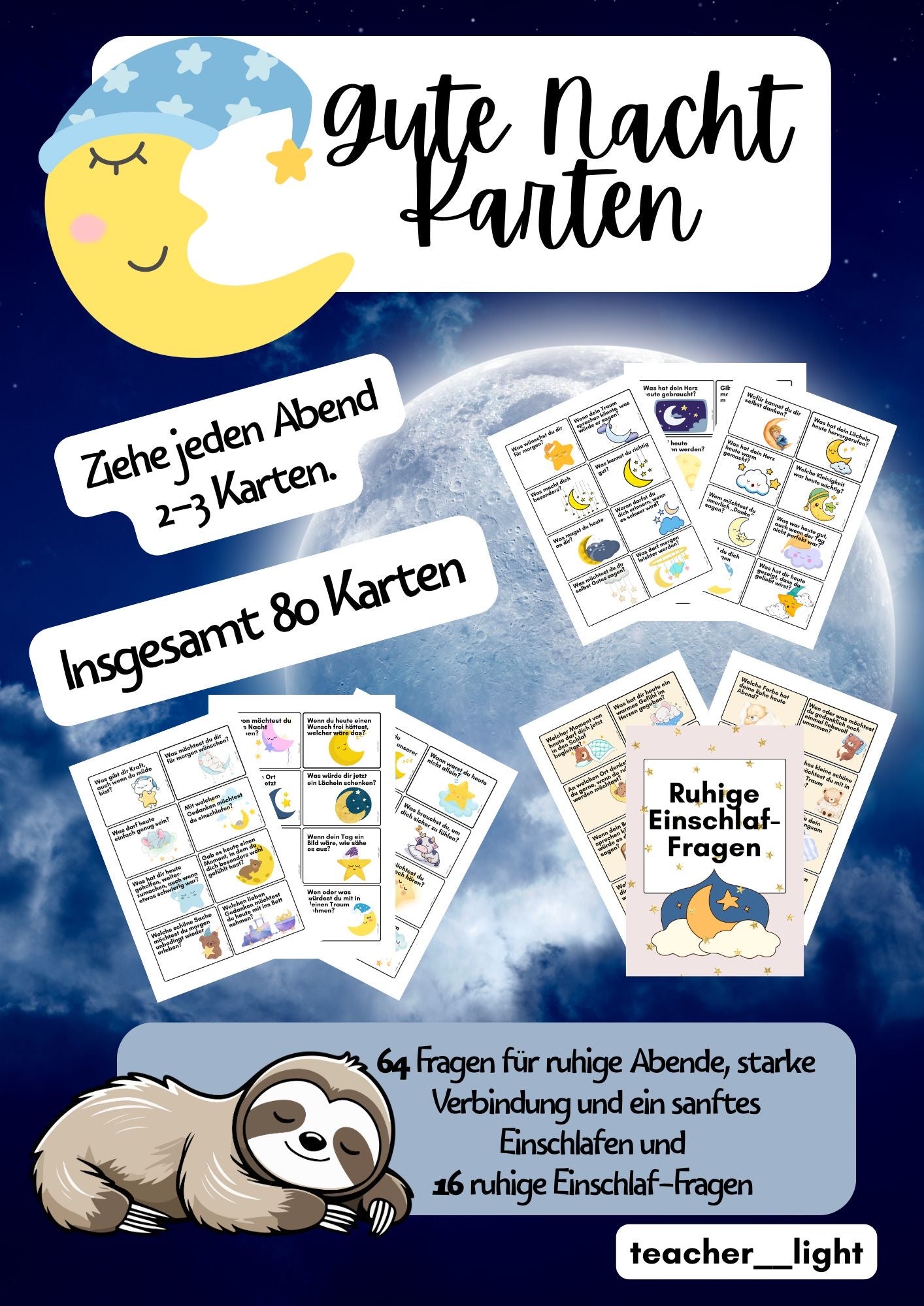 Gute-Nacht-Karten – 80 Fragen für ruhige Abende, starke Verbindung & sanftes Einschlafen (PDF)