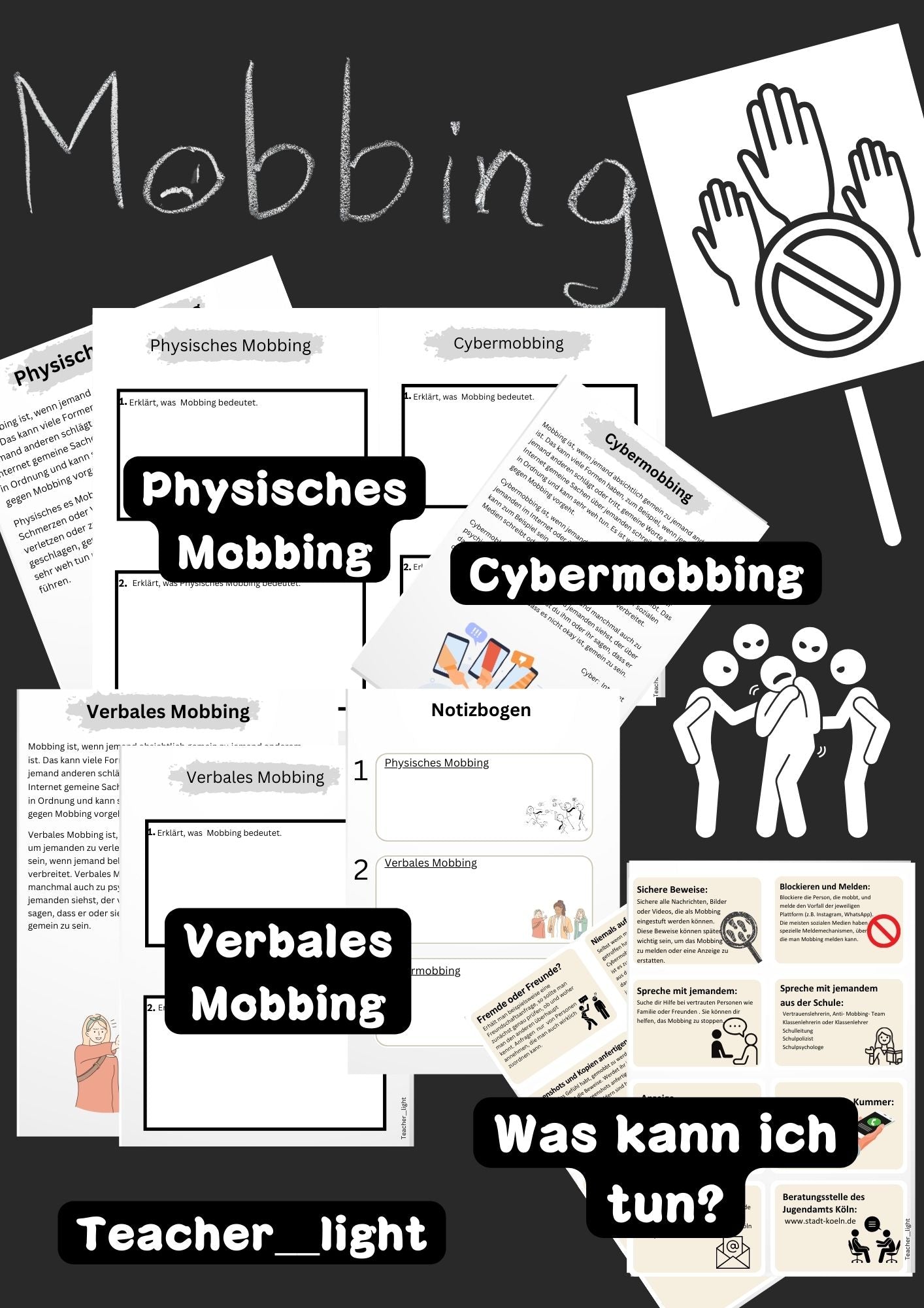 Mobbingarten_Materialzuphysischem_verbalem_Cybermobbing