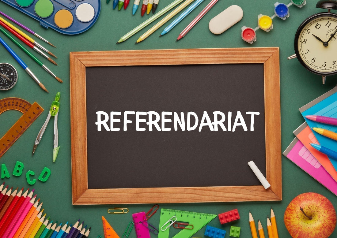 Tafel mit Referendariatsbezeichnung