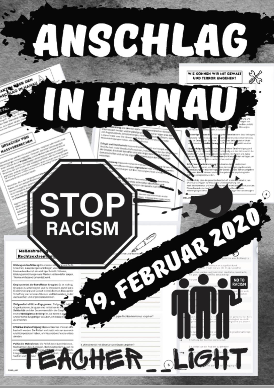 Der Anschlag in Hanau – Unterrichtsmaterial zu Rassismus, Rechtsextremismus & Erinnerungskultur (PDF ab Klasse 8)