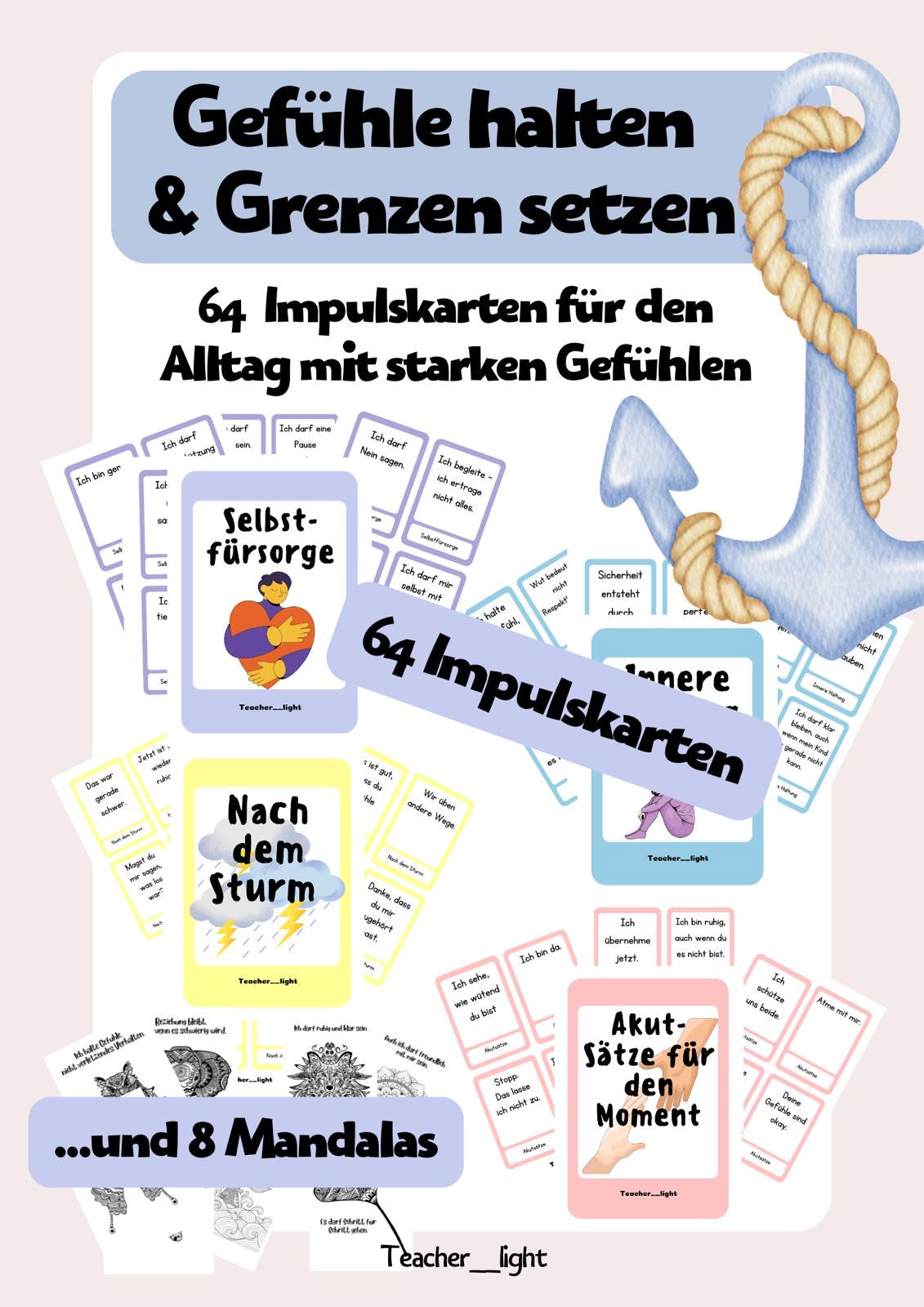 Gefühle halten & Grenzen setzen – 64 Impulskarten für den Alltag mit starken Gefühlen (PDF)