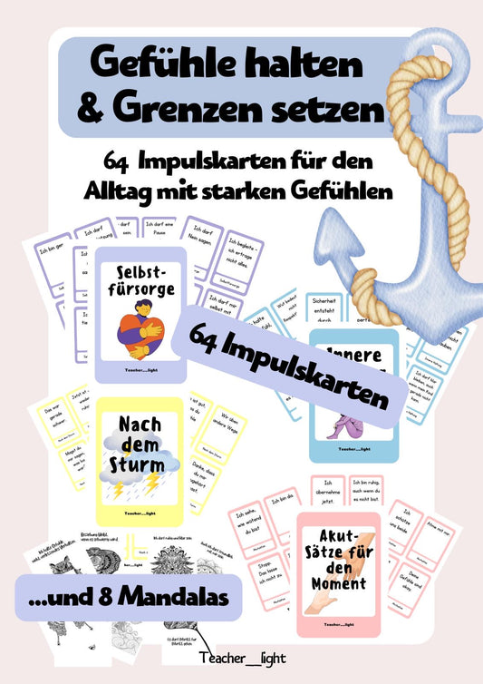 Gefühle halten & Grenzen setzen – 64 Impulskarten für den Alltag mit starken Gefühlen (PDF)