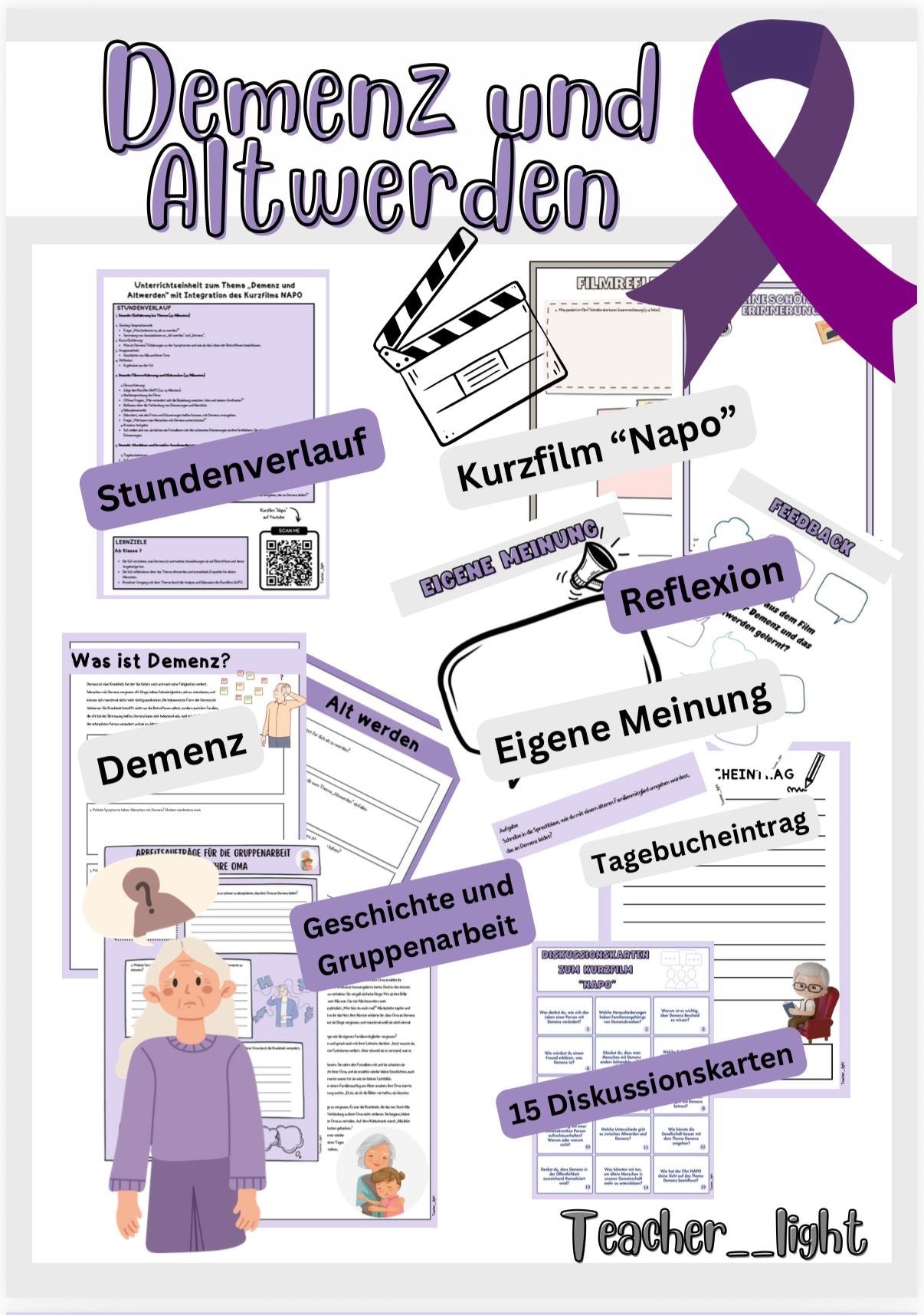 Demenz & Altwerden – Unterrichtseinheit zu Empathie, Erinnerungen & Mitgefühl (PDF ab Klasse 7)