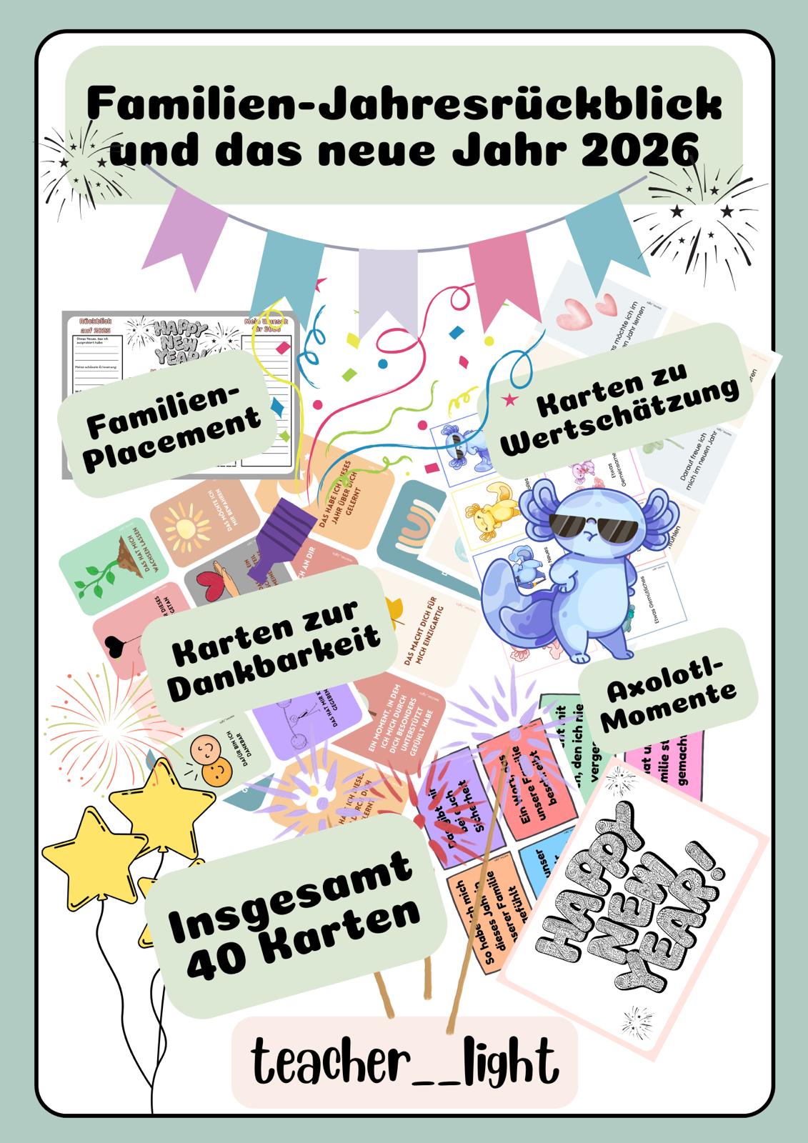 Familien-Jahresrückblick & Ausblick 2026 – Dankbarkeit, Verbindung & gemeinsame Ziele (PDF)