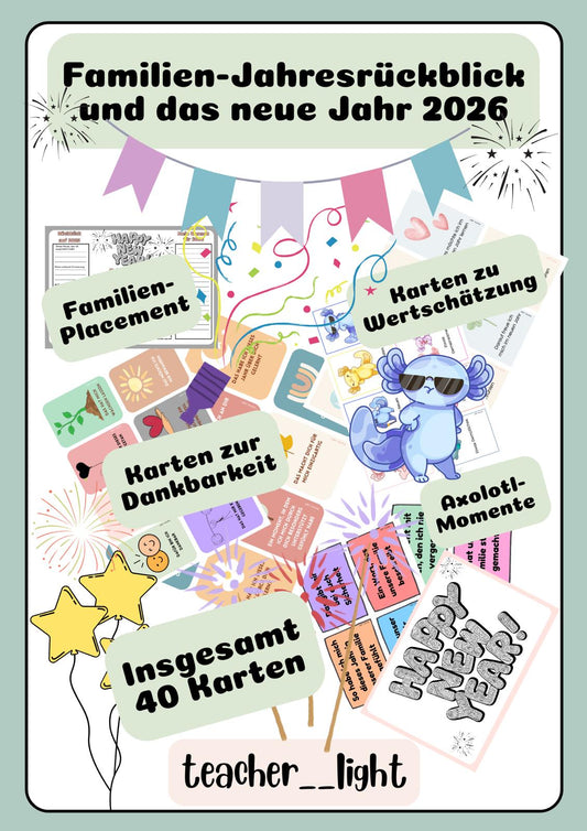 Familien-Jahresrückblick & Ausblick 2026 – Dankbarkeit, Verbindung & gemeinsame Ziele (PDF)
