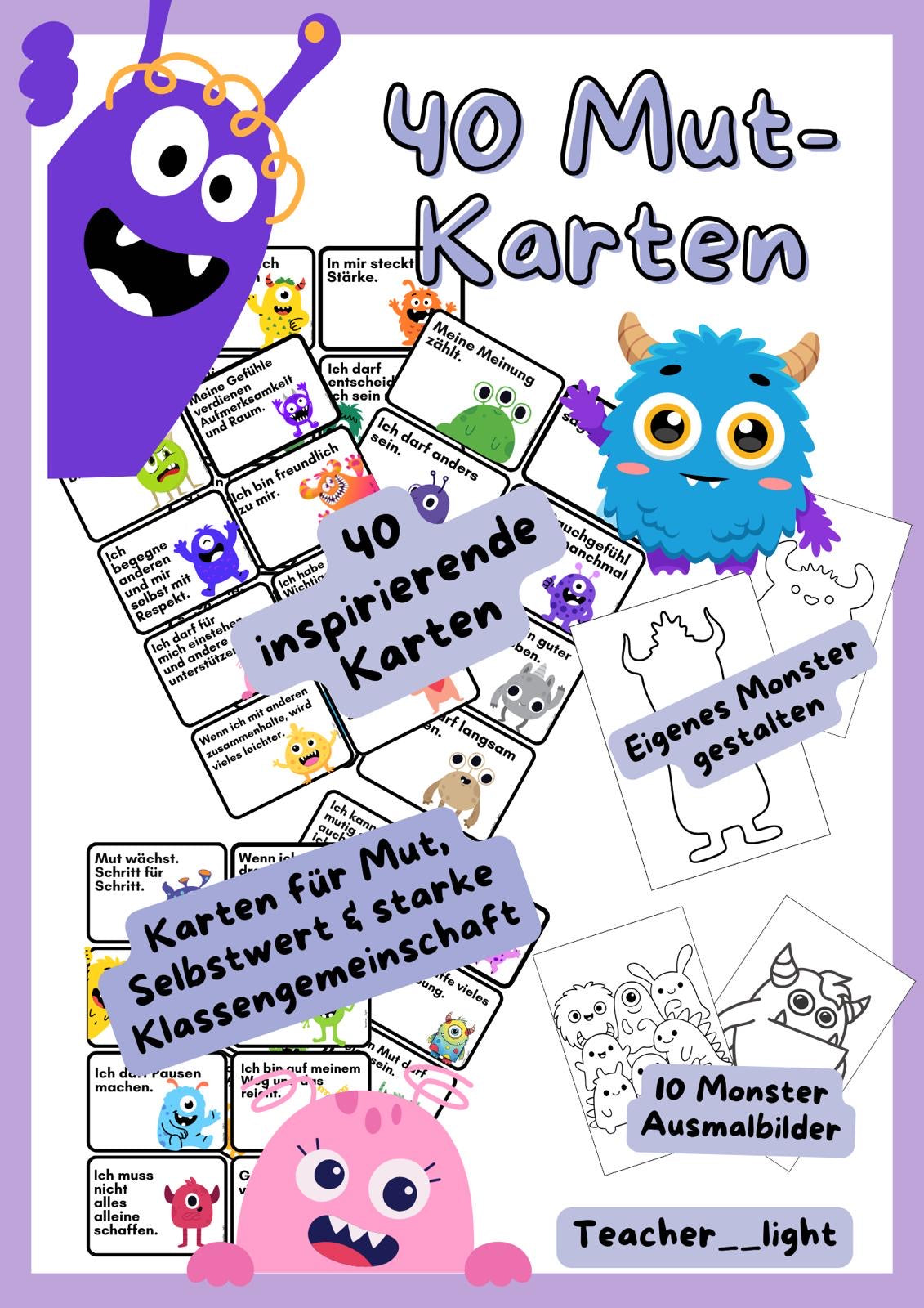 40 Mutkarten – Stärkende Impulse für Selbstwert, Gefühle & Klassengemeinschaft (PDF)