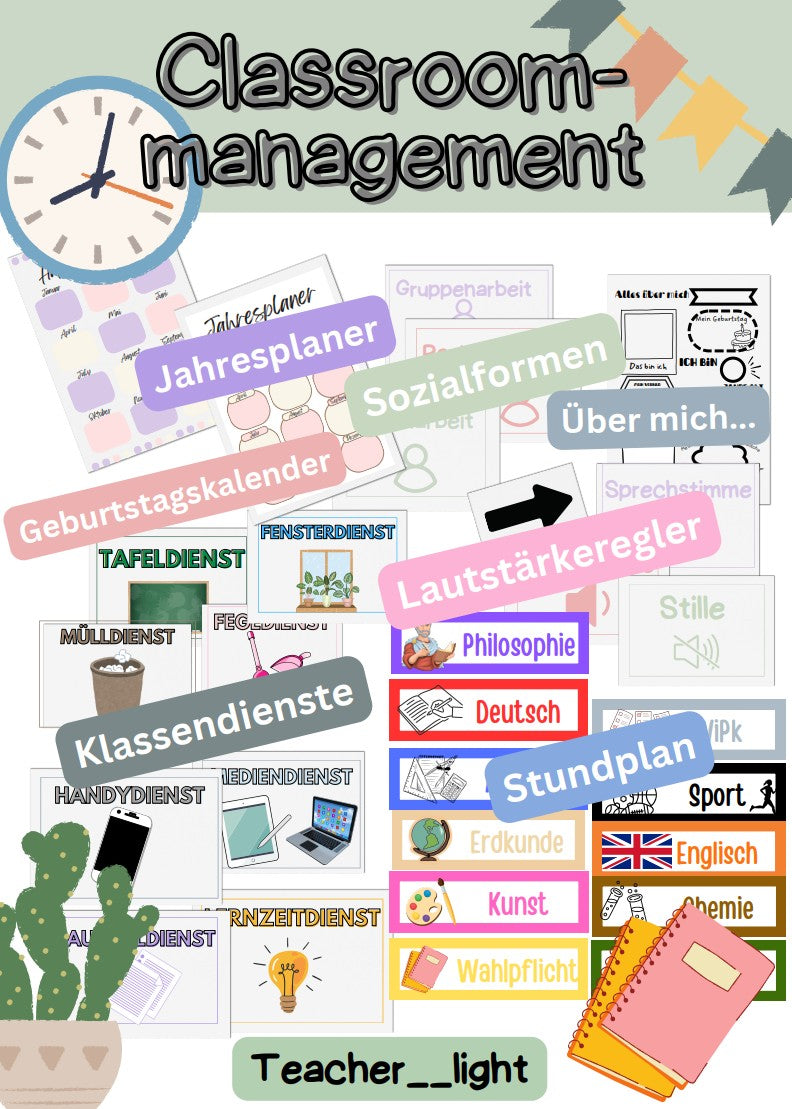 Deckblatt Classroommanagement Set