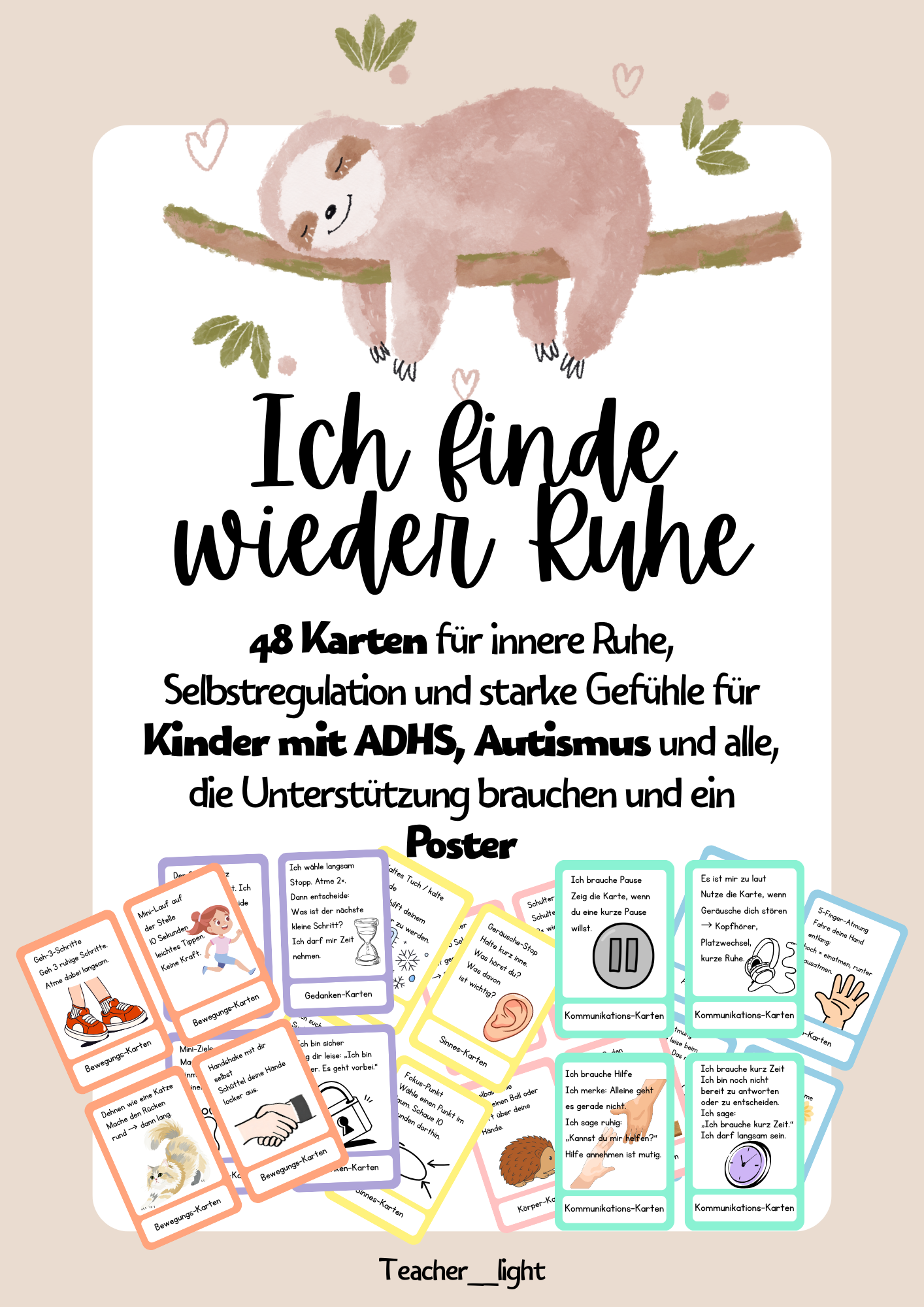 Ich finde wieder Ruhe – 48 Karten für Selbstregulation, innere Ruhe & starke Gefühle (PDF)