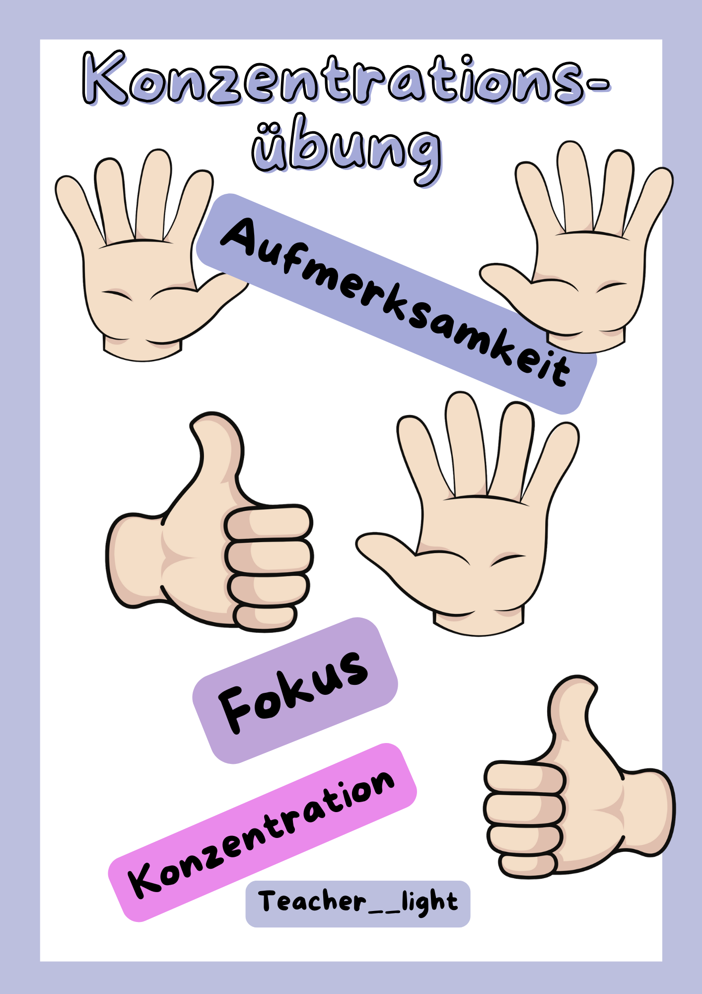 Konzentrationsbilder – Spiel, Übung für Fokus und Aufmerksamkeit (PDF)