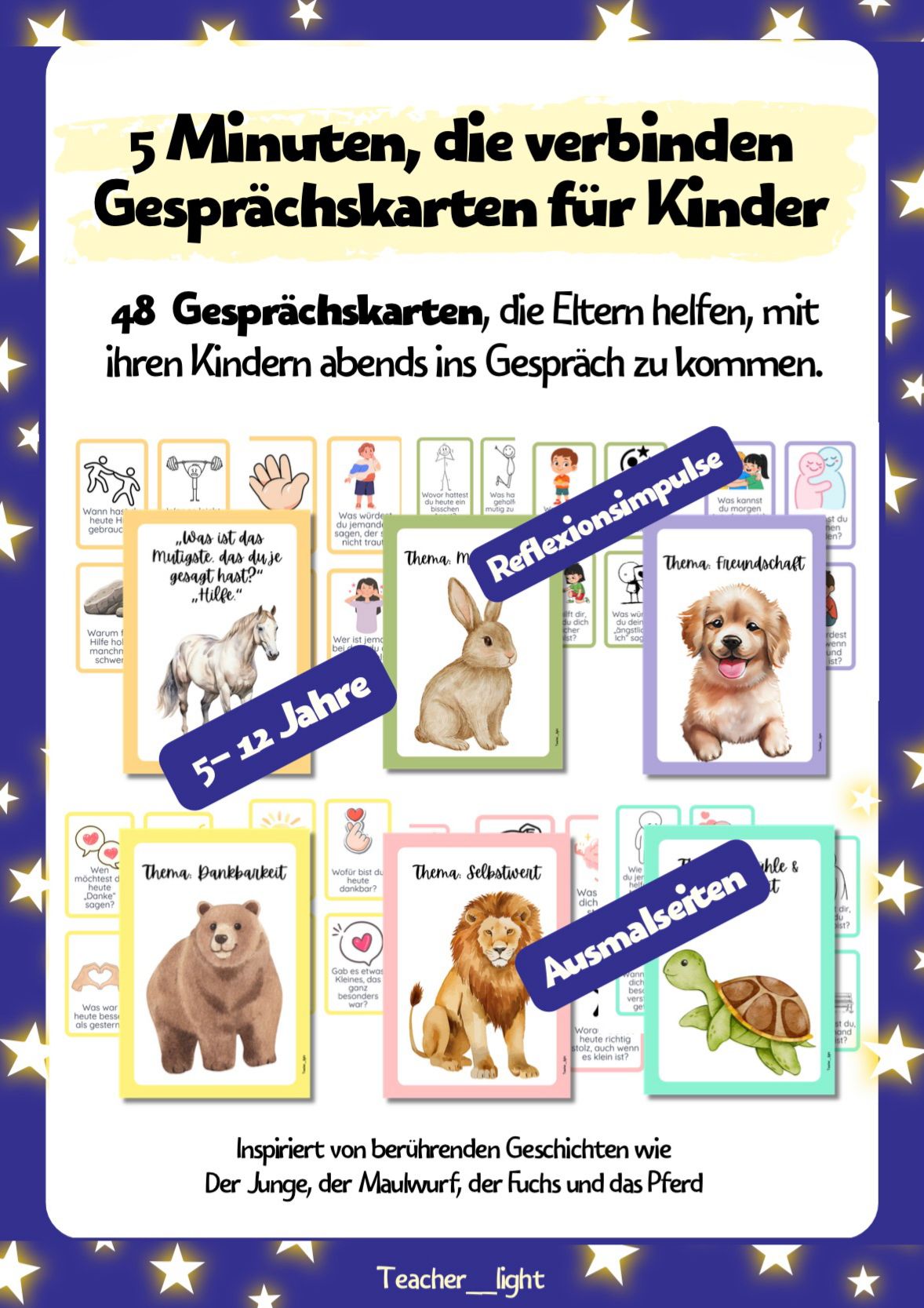 5 Minuten, die verbinden – Gesprächskarten für Kinder (5–12 Jahre) (PDF)