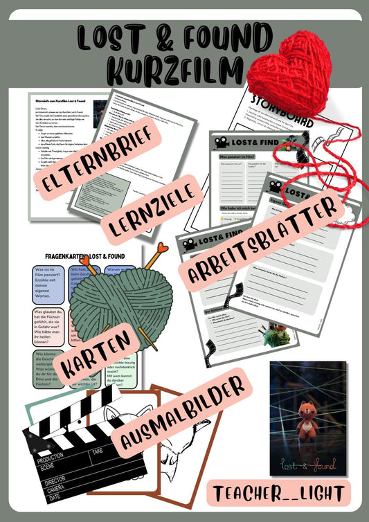 Lost & Found – Kurzfilm & Unterrichtsmaterial zu Gefühlen, Mitgefühl & Hilfe annehmen (PDF ab Klasse 5)